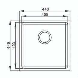 Cuba Premium 30531 - 400x400x200mm - Escovada - Ghelplus 